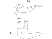 Фото дверной ручки модель LORA от ARMADILLO