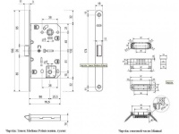 Защёлки Замок межкомнатный магнитный MEDIANA POLARIS WC + отв.планка купить в Минске