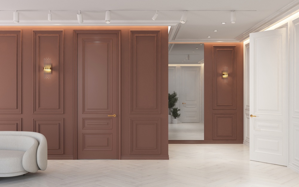 Межкомнатная дверь из REMIX (Эмаль) модель RM013 Ral 9010, Ral 7035, Белый