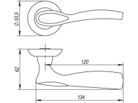 Фото дверной ручки модель RUMBA от PUNTO