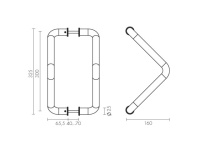 Фото дверной ручки модель PH-26-25/300-INOX от FUARO