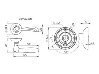 Фото дверной ручки модель OPERA от FUARO