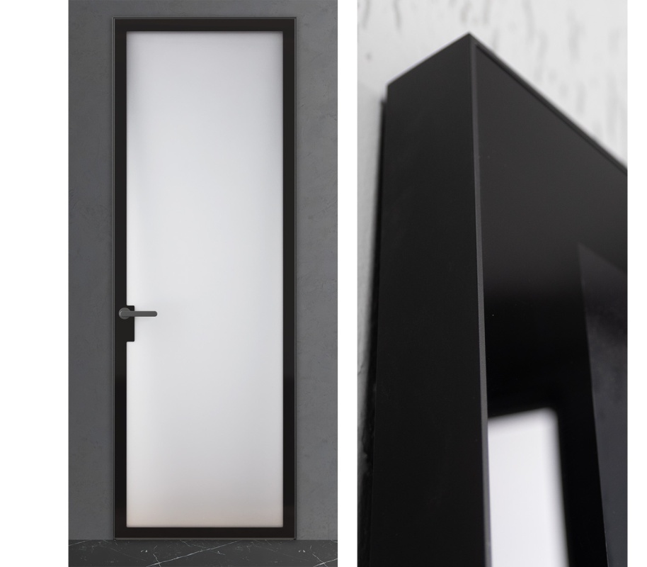 Межкомнатная дверь из Мистика (Эмаль) модель MS 7 Чёрный