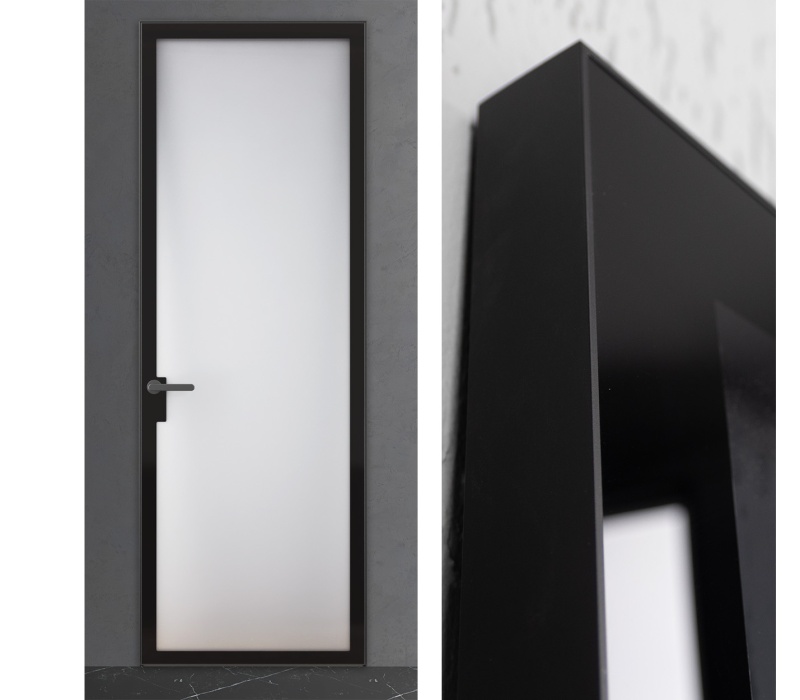 Межкомнатная дверь из Мистика (Эмаль) модель MS 7 Чёрный