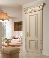 Межкомнатная дверь из серии Старый город (Шпон и Эмаль) модель 005-3В Ясень со скрытой структурой