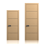 Межкомнатная дверь из серии Арт (Шпон и Эмаль) модель ЛШ204 Дуб Арт