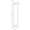 Фото дверной ручки модель PH-22-25/825-INOX от FUARO