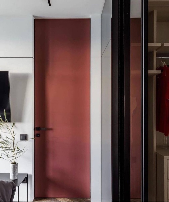 Скрытые двери с матовой эмалью