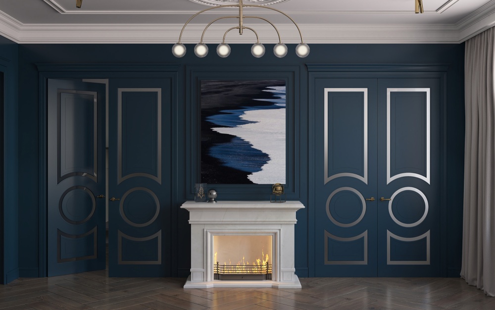 Межкомнатная дверь из Камея (Эмаль) модель ЛН72 Ral 9010