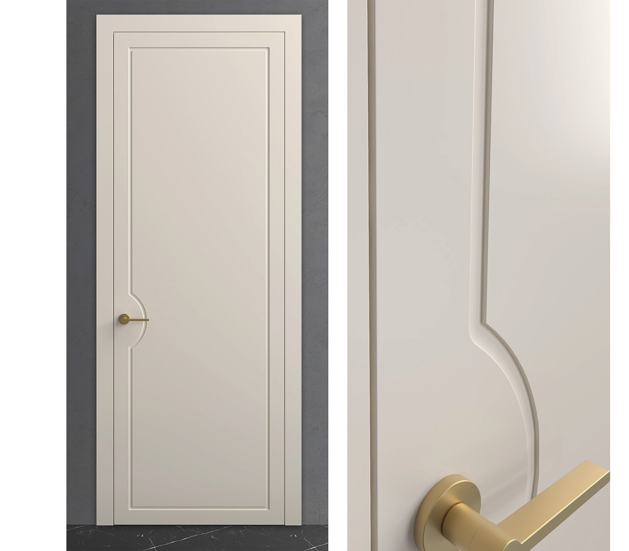 Межкомнатная дверь из серии Мистика (Эмаль) модель MS 13 Белый