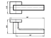 Фото дверной ручки модель SCREEN USQ от Серия URBAN