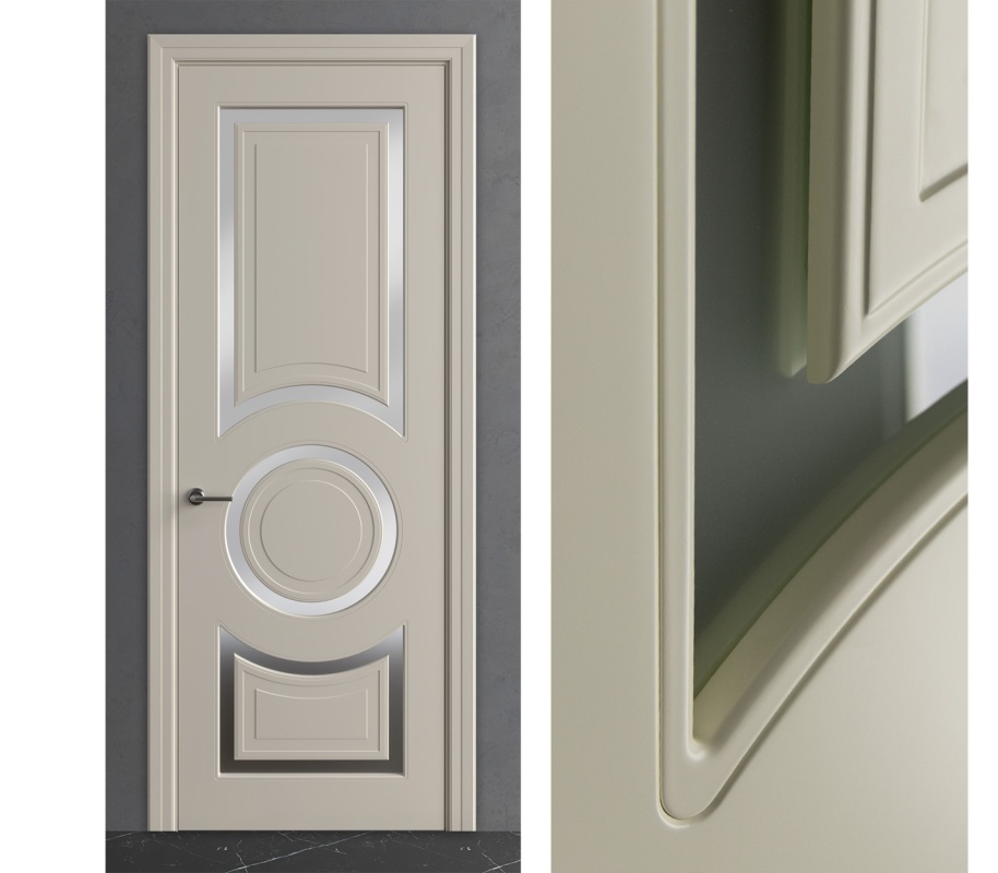 Межкомнатная дверь из Камея (Эмаль) модель ЛН72 Ral 9010