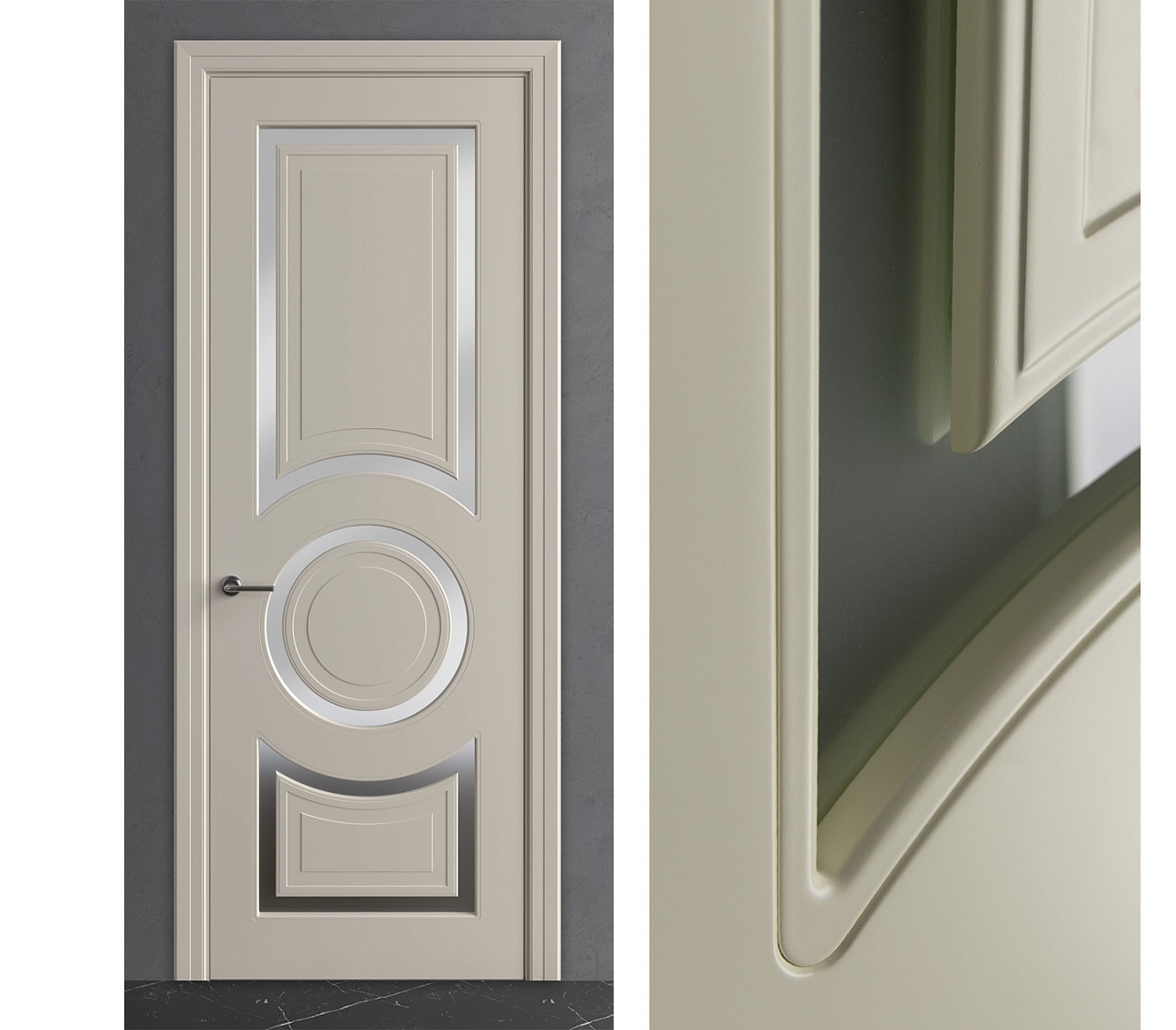 Межкомнатная дверь из серии Камея (Эмаль) модель ЛН72 Ral 9010