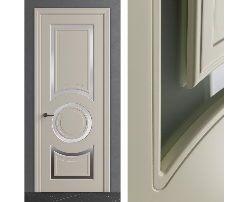 Межкомнатная дверь из серии Камея (Эмаль) модель ЛН72 Ral 9010