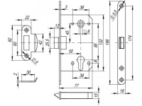 Фото дверной защёлки модель P85 от FUARO