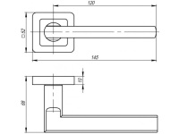 Фото дверной ручки модель PLUTON от PUNTO