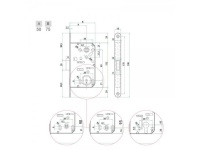 Фото дверной защёлки модель WC 18X190 MM от BONAITI