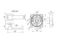 Фото дверной ручки модель TWIST от FUARO