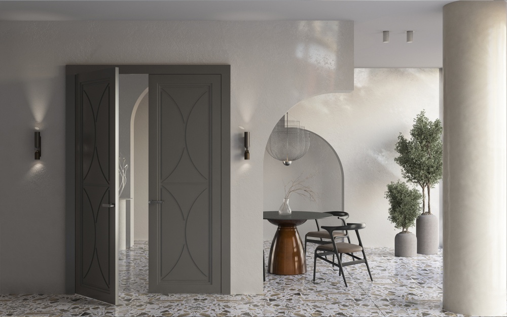 Межкомнатная дверь из Рифма (Эмаль) модель RF1-C Белый