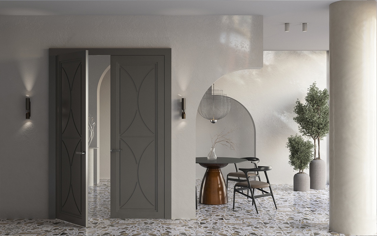 Межкомнатная дверь из серии Рифма (Эмаль) модель RF1-C Белый