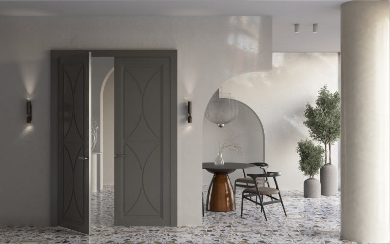 Межкомнатная дверь из серии Рифма (Эмаль) модель RF1-C Белый