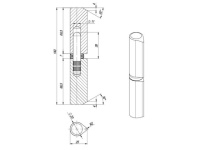 Купить дверную петлю T1-141-20 С ПОДШИПНИКОМ в Минске