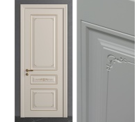 Межкомнатная дверь из серии Камея (Эмаль) модель ЛЧ53 Ral 7035, Ral 9010, Белый