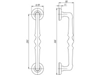 Фото дверной ручки модель PALAZZO PULL SM от FUARO
