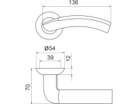 Фото дверной ручки модель LIBRA LD27 от Серия LEGEND