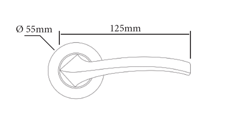 Фото дверной ручки модель RAP 20 от RUCETTI