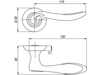 Фото дверной ручки модель ONDA от PUNTO