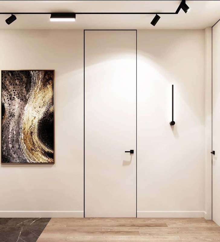 Скрытые двери c алюминиевой кромкой