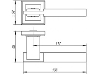 Фото дверной ручки модель CITY от PUNTO