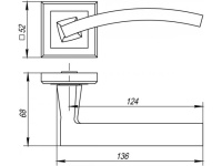 Фото дверной ручки модель NAVY от PUNTO