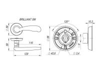 Фото дверной ручки модель BRILLIANT от FUARO