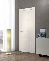 Межкомнатная дверь из серии Комфорт (Шпон и Эмаль) модель ЛШ73 Ясень с открытой структурой, Ясень со скрытой структурой