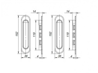 Фото дверной ручки модель SL-010 от PUNTO
