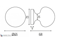 Фото дверной ручки модель P20-65 от VENEZIA