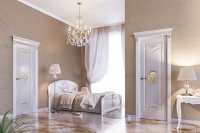 Межкомнатная дверь из серии Аура (Эмаль) модель ЛЧ92 Ral 7035, Ral 9010, Белый