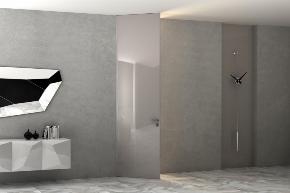 Глянцевые скрытые двери