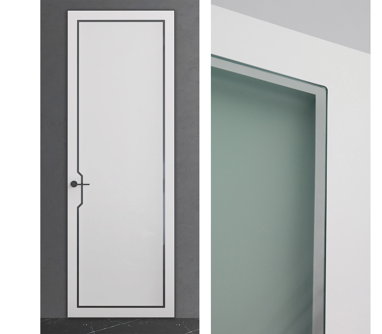 Межкомнатная дверь из серии Мистика (Эмаль) модель MS 14 Белый