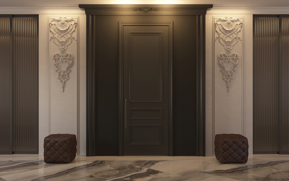 Межкомнатная дверь из REMIX (Эмаль) модель RM022 Белый, Ral 9010, Ral 7035