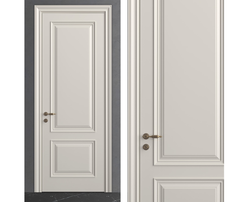 Межкомнатная дверь из серии Вернисаж (Шпон и Эмаль) модель Л44 Белый