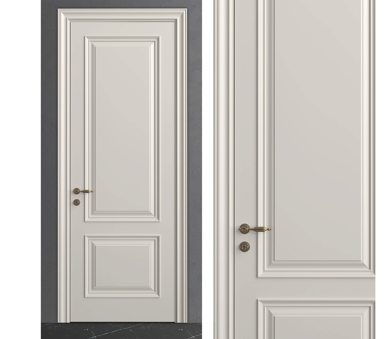 Межкомнатная дверь из серии Вернисаж (Шпон и Эмаль) модель Л44 Белый