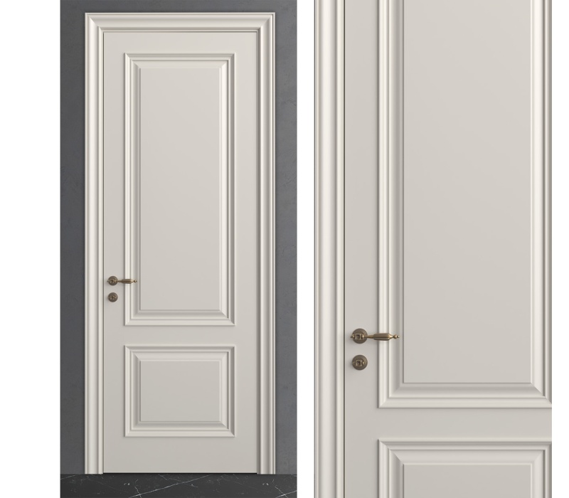 Межкомнатная дверь из серии Вернисаж (Шпон и Эмаль) модель Л44 Белый