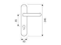 Фото дверной ручки модель GHIBLI от M.B.C