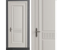 Межкомнатная дверь из серии Вернисаж (Шпон и Эмаль) модель Л48 Ral 9010