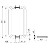 Фото дверной ручки модель PH-21-25/300-INOX от FUARO