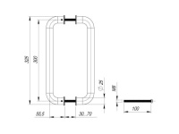 Фото дверной ручки модель PH-21-25/300-INOX от FUARO
