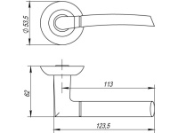 Фото дверной ручки модель ARDEA от PUNTO